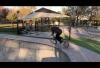 BMX Biker narrowly avoids being impaled on a fence BMX Biker narrowly avoids being impaled on a fence
