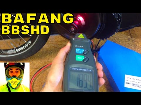 Bafang BBSHD 1000w mid-drive • Custom programming RPM test • Electric Bike 48v BBS02 8fun motor