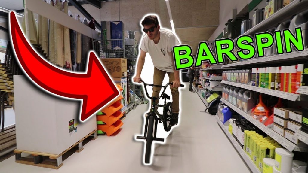 Barspin en BMX dans un SUPERMARCHÉ
