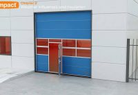 Compact folding door protects against weather influences Compact folding door protects against weather influences