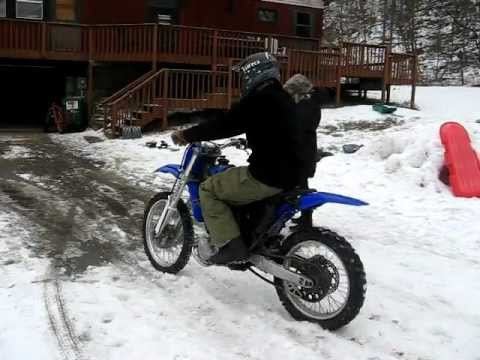 Electric Dirt Bike in the Snow