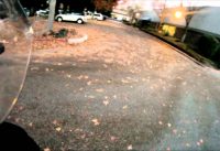 Electric bicycle racing gasoline powered motorcycles.  Bicycle of DOOM!