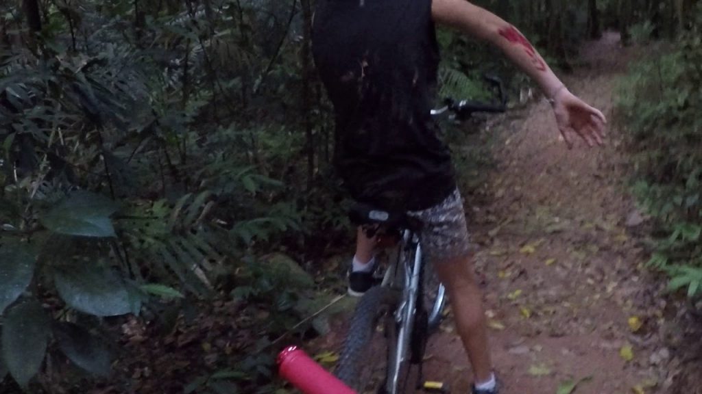 Mountain bike Crash **blood**