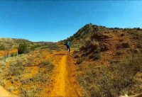 Palo Duro Canyon Mountain Biking at 8 times speed. Palo Duro Canyon Mountain Biking at 8 times speed.