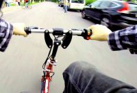 Russian Foldable Electric Bike Testdrive [Hackspace Steel Opening]