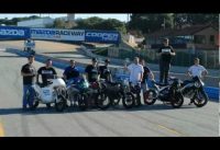 electric bicycle races motorcycles on Laguna Seca