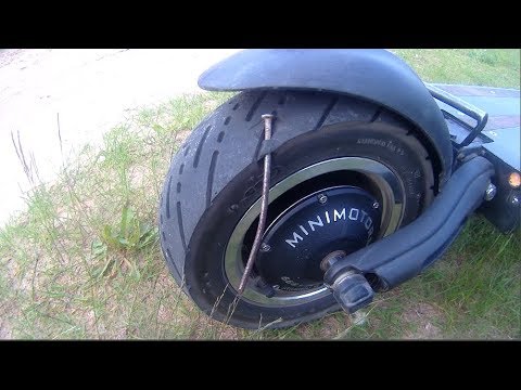 Caught a nail , ride through the woods for brooms on Dualtron Thunder  80 кмh