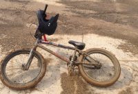 Dirt trail with BMX bike