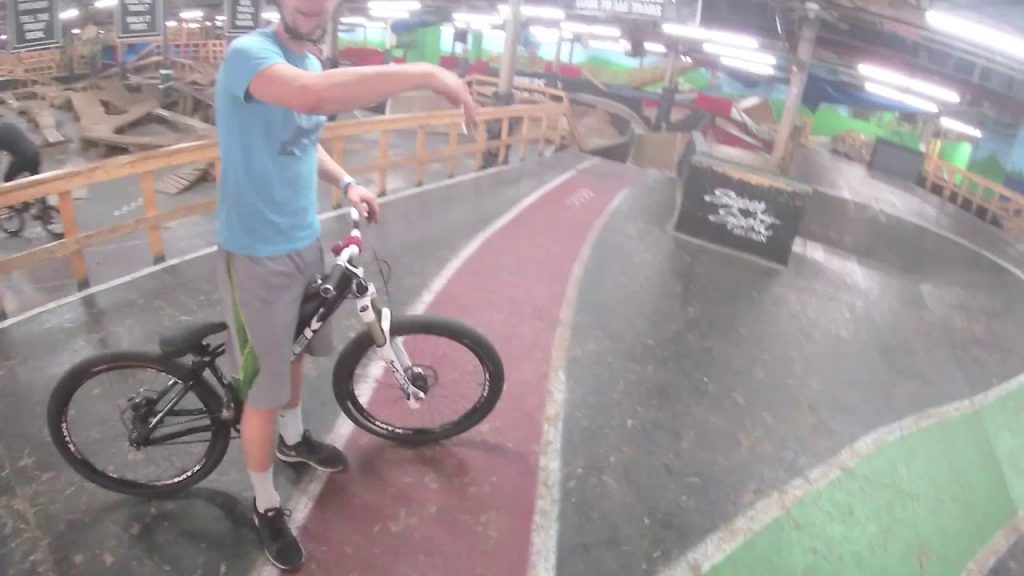 Ray's MTB Helmet Cam. Indoor Mountain Bike Park Cleveland, Ohio
