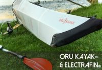 Electric Kayak Conversion Kit Installed on Oru Kayak Electric Kayak Conversion Kit Installed on Oru Kayak
