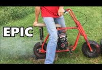 Mini Bike BURNOUTS and FAIL | Mini Bike Build Pt. 2 Mini Bike BURNOUTS and FAIL | Mini Bike Build Pt. 2