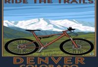 Denver, Colorado - Mountain Bike Scene (36x54 Giclee Gallery Print, Wall Decor