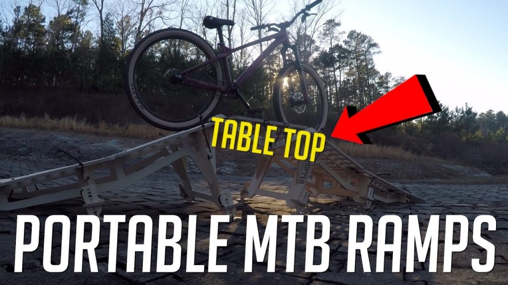 MTB Plan B - Jumping portable mtbhopper ramps on a mountain bike.