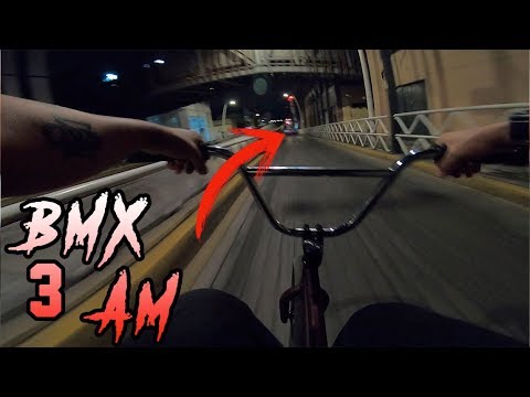 PEDALEANDO A TODA VELOCIDAD A LAS 3:AM EN BMX - Andar en Bicicleta de Madrugada es Peligroso?
