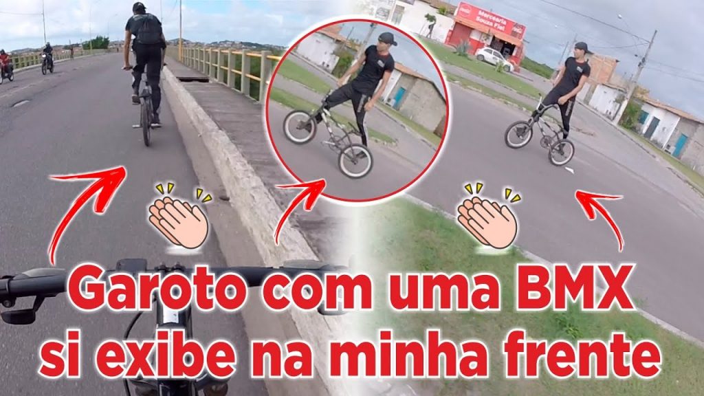 Garoto com uma BMX se exibe na minha frente