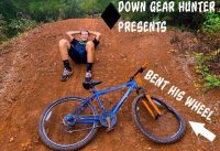HIS TIRE BENT!!! Mixed video of MTB Riding