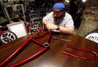 1982 er BMX Redline Rahmen verrostete Ausfallenden werden verschönert