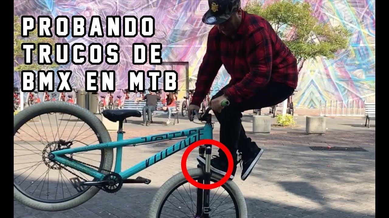 TRUCOS DE BMX EN MTB?  Es más Difícil de lo que Pensé 😨