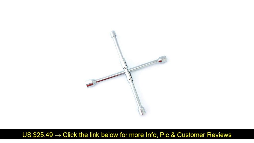 ✨ 17mm 19mm 21mm 23mm 4 Way Car Repair Wheel Socket Cross Wrench Spanner Hand Tool Folding Wrench R