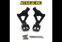 Folding Rear Foot Pegs Footrest Passenger Rear foot Black