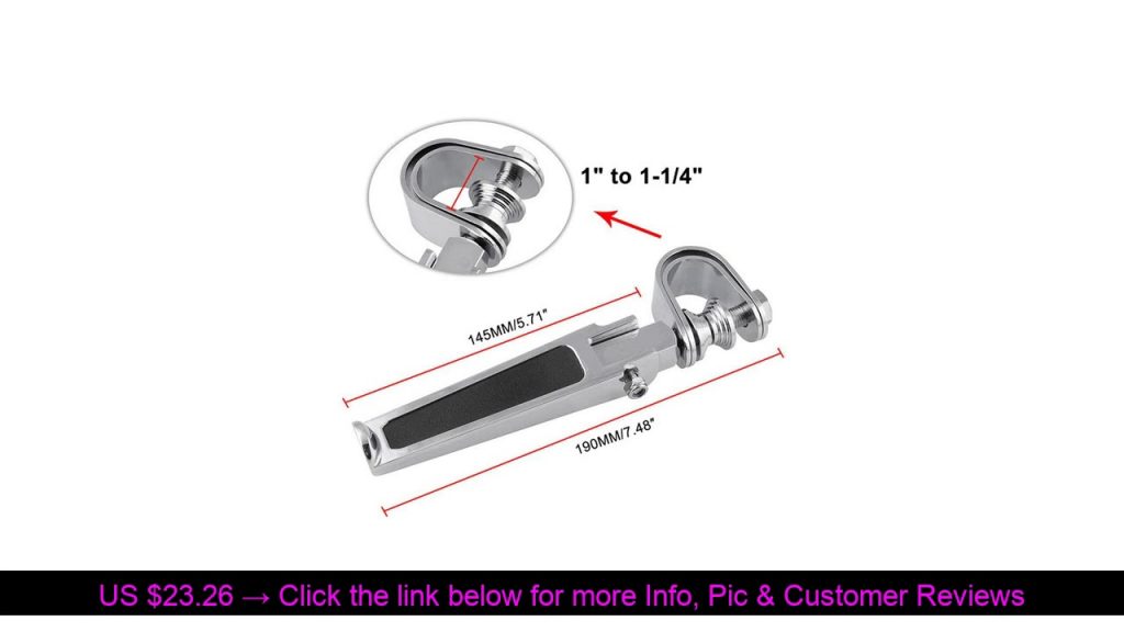 ☄️ Motorcycle Modified Folding Engine Bumper Bar U-shaped Foot Pegs Chrome Motorcycle Highway Engin