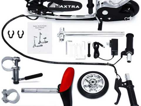 BenefitForU Folding Electric Scooter with Seat for Kids, Adjustable Handlebar and Seat for Kids or T