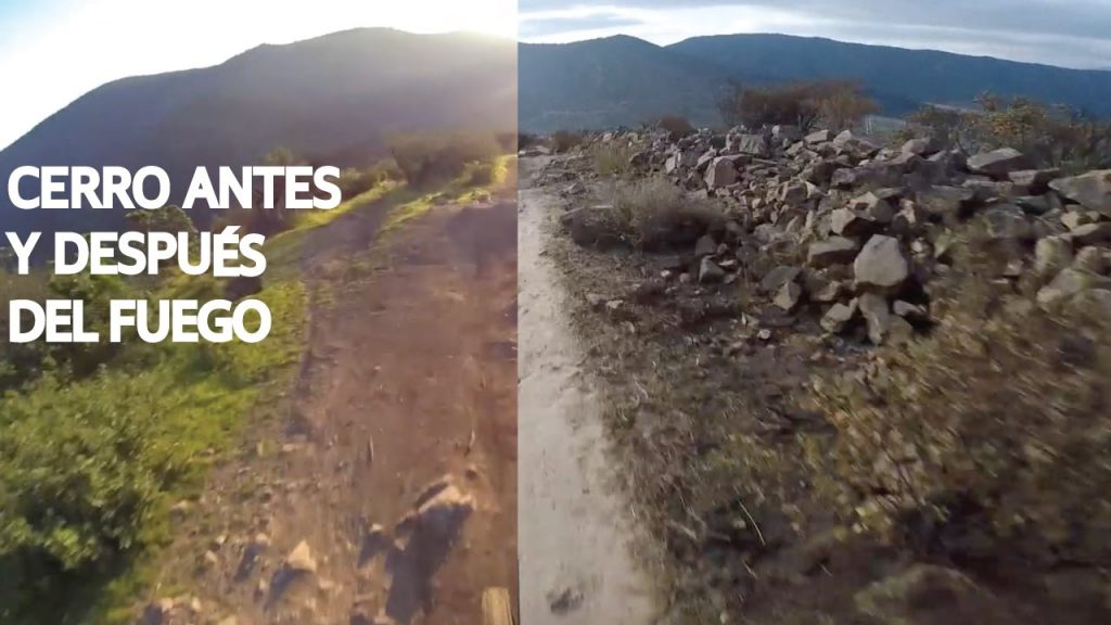 Haciendo Mountain Bike en un Cerro Antes y Después del Fuego! Incendio en Las Viñas!