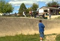PIT bike racing at The Hill bmx track Elgin IL.