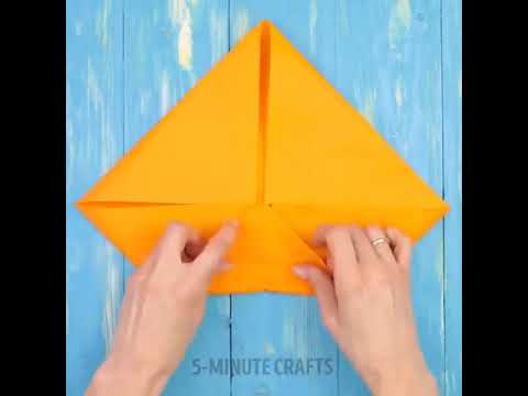 1 MINUTE CRAFTS NAPKIN FOLDING TRICKS HOW TO FOLD A NAPKIN INTO A CROWN ROSE NAPKIN FOLDING
