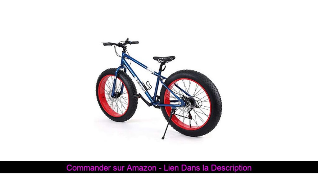 ☀️ Ridgeyard Vélo Tout Terrain 26" 7 Vitesse Fat Bike Mountain Bike Cruiser Bicycle Beach Ride Trav