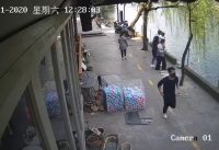 Liveleak com   Pub Owner Saves Boy After Bike Crashes Into River