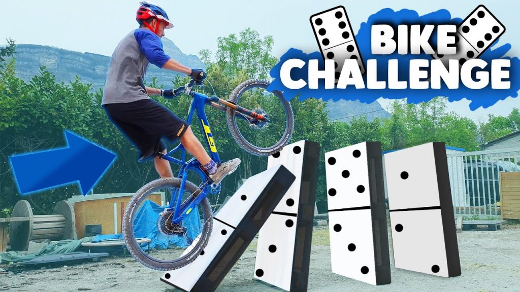 BIKE PARKOUR CHALLENGE  | Slackline et Domino