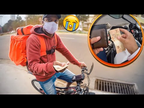 OLHA OQUE EU FIZ COM O ENTREGADOR DE BIKE DO IFOOD me emocionei 😓