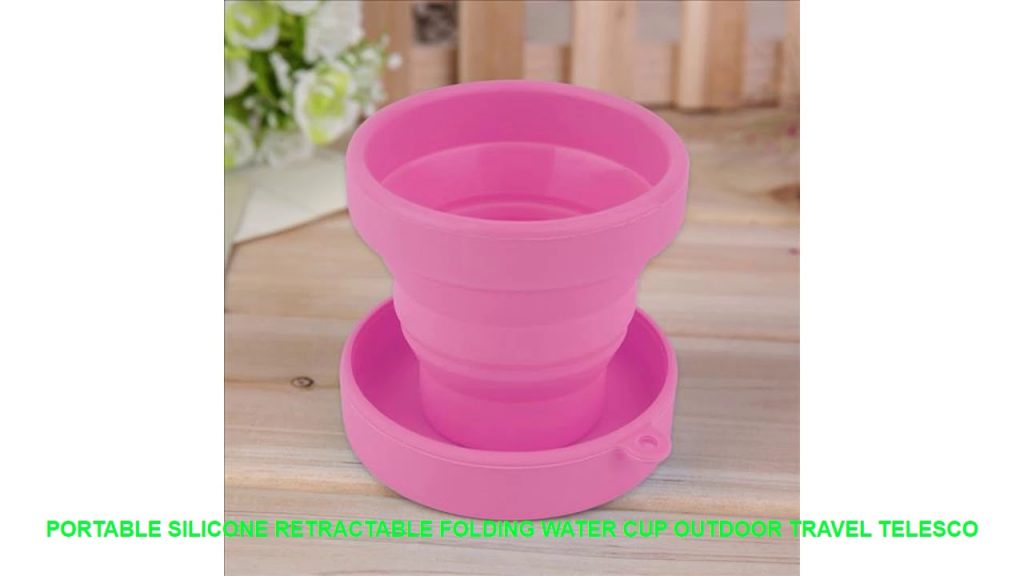 Portable Silicone Retractable Folding Water Cup Outdoor Travel Telesco