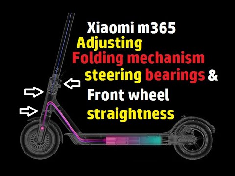Xiaomi M365 Adjusting the folding mechanism and bearing tension