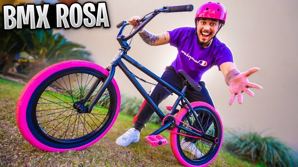 NOVOS ACESSÓRIOS ROSA NA BMX  😱 !! *ficou gringa*