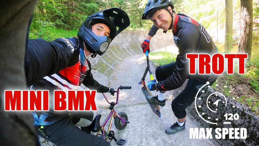 Piste de Bobsleigh Abandonnée ! (Trottinette VS mini bmx VS VTT Enduro)