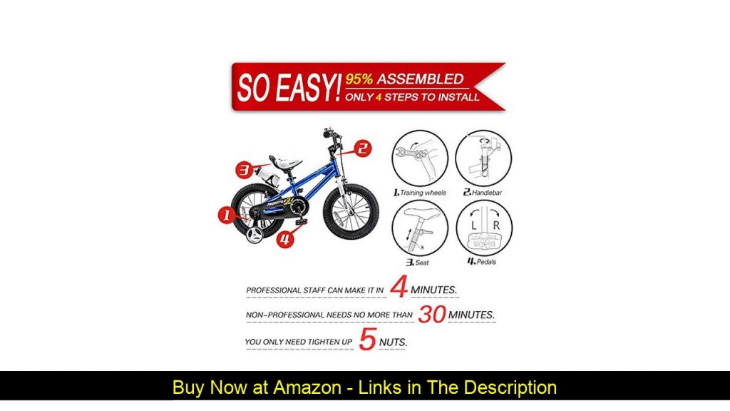 ❄️ RoyalBaby Kids Bike Boys Girls Freestyle BMX Bicycle with Training Wheels Gifts for Children Bik