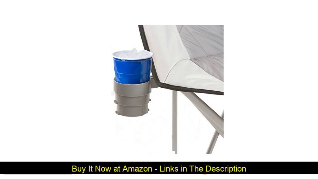 ⚡️ Core 40025 Equipment Folding Oversized Padded Moon Round Saucer Chair with Carry Bag, Gray