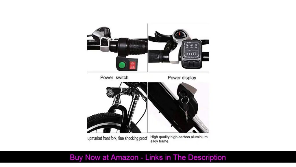 ✨ 26" Electric Bike Adult Electric Mountain Bike, 250W Powerful Motor Electric Bicycle 20MPH with R