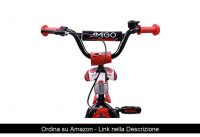 ▶️ AMIGO - BMX Turbo - Bicicletta Bambini - 12'' (per 3-4 Anni) - con stabilizzanti - Bianco/Rosso ▶️ AMIGO - BMX Turbo - Bicicletta Bambini - 12'' (per 3-4 Anni) - con stabilizzanti - Bianco/Rosso