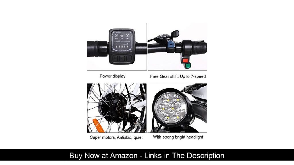 ▶️ Aceshin 20" Folding Electric Bike 7 Speed E-Bike, 36V Lithium Battery 250W Motor Electric Bicycl
