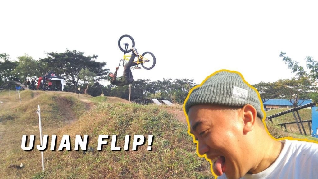 Arek-arek belajar bmx tricks backflip disini, Serem!