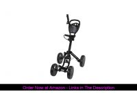 ☘️ Caddymatic Golf Quad 4-Wheel Folding Golf Pull/Push Cart Black