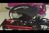 Comparing Dahon 19 K3 Red Black Folding Bike with Brompton Berry Crush/Grey M2L Comparing Dahon 19 K3 Red Black Folding Bike with Brompton Berry Crush/Grey M2L