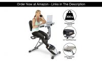 ⭐️ Exerpeutic ExerWorK 1000 Fully Adjustable Desk Folding Exercise Bike with Pulse