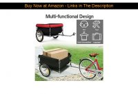 ✅ Goplus Cargo Bike Trailer, Folding Frame Quick Release 16’’ Wheels Bicycle Cargo Trailer