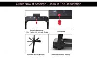 ⭐️ Goplus Electric Folding Treadmill, Installation-Free, with LED Touch Display, Adjustable Armrest