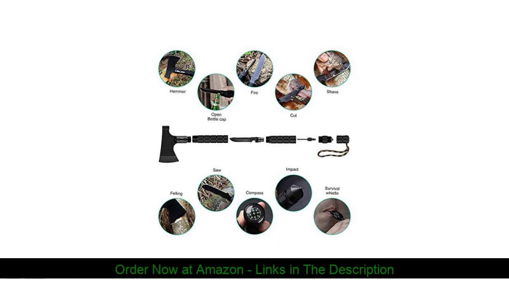 ✅ LIANTRAL Survival Axe Folding Portable Camping Axe Multi-Tool Hatchet Survival Kit Tactical Tomah