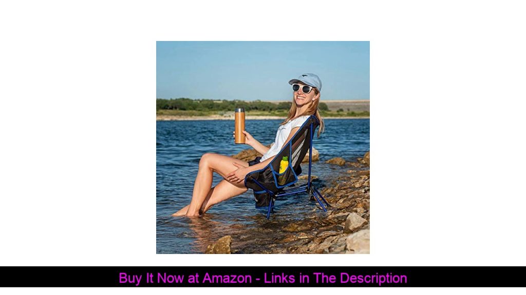 ❎ MOON LENCE Backpacking Chair Outdoor Camping Chair Compact Portable Folding Chairs with Side Pock